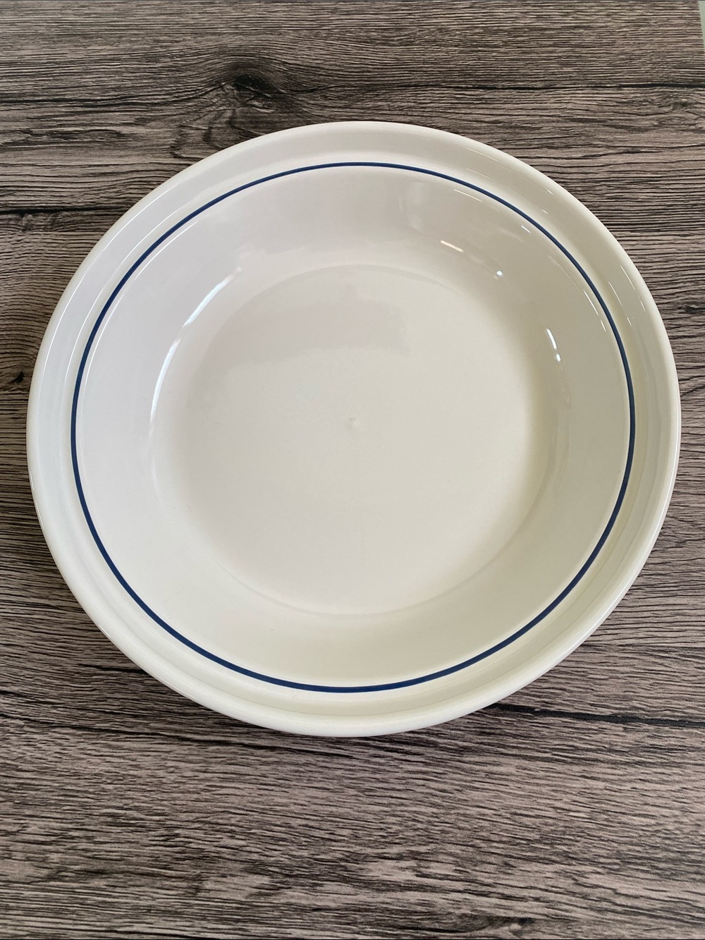 Longaberger Pottery Woven Traditions Heritage Blue 10 inch Pie Plate - Picture 7 of 8